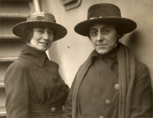 Telephone Operators from the Paris "White House" Back on Board the SS George Washington to Return to the United States.