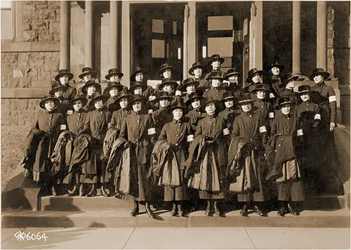 Telephone Operators Leaving for the War, 2 February 1918.