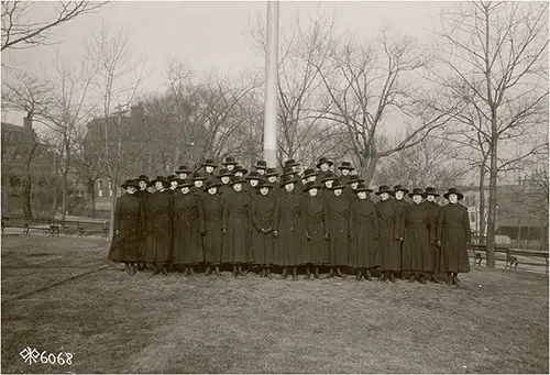 Thirty-Three Telephone Operators Leaving for France, 2 March 1918.