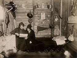 Where Telephone Girls Live in France. Despite Unpapered Walls, This Room in France in Portable Barracks Has Something of Air of a College Dormitory.