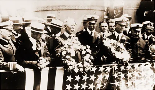 Memorial Services at Gresend Bay, England for Victims of the USS President Lincoln Sinking Two Years Prior, 31 May 1920.