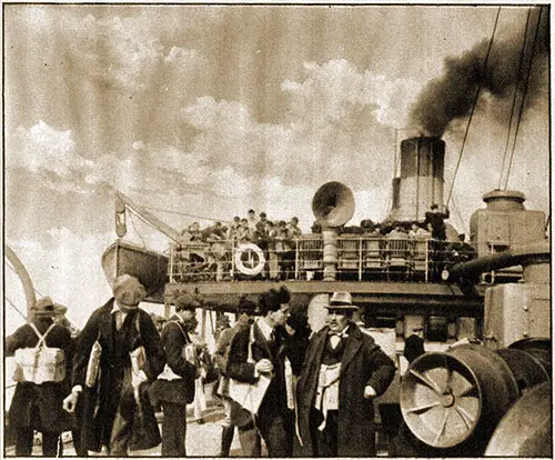 Common Scene Aboard an Atlantic Liner Passing Through Submarine Zones.