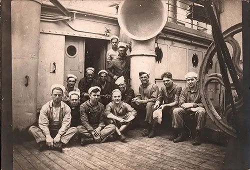 Group of Sailors on the SS Princess Matoika a Few Days Before Reaching France, 13 May 1919.