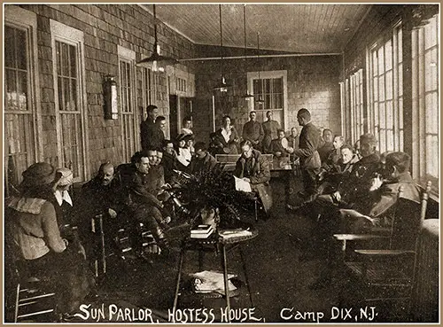 Camp Dix Hostess House Sun Parlor.