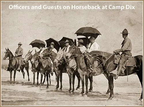 Officers and Guests on Horseback.