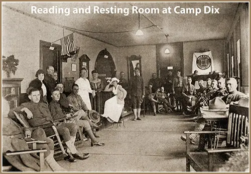 Reading and Rest Room at Camp Dix.