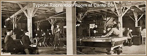 Typical Recreation Room at Camp Dix.