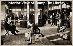 Interior View of the Camp Dix Library.