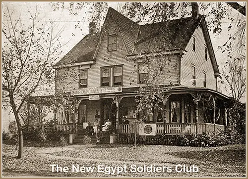Exterior of the New Egypt Soldiers’ Club, Managed by the War Camp Communities Service.