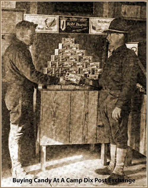 Soldiers Buying Candy at a Camp Dix Post Exchange.