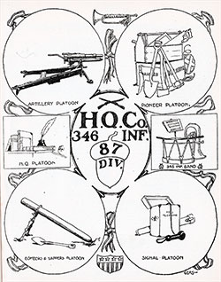 Title Page, Headquarters Company, 346th Infantry, 87th Division, American Expeditionary Force, 1919.