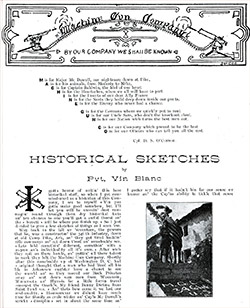 GGA Image ID # 1345229a59 Historical Sketches by Pvt. Vince Blanc of Machine Gun Company, 346th Infantry, P. 1 of 2.