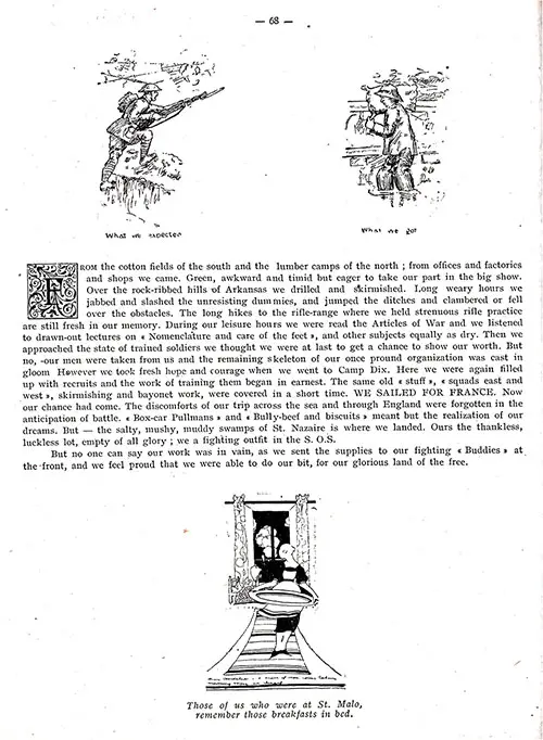 Page 1 of 3: Life and History of Company "A" of the 346th Infantry, 87th Division, AEF, 1919.