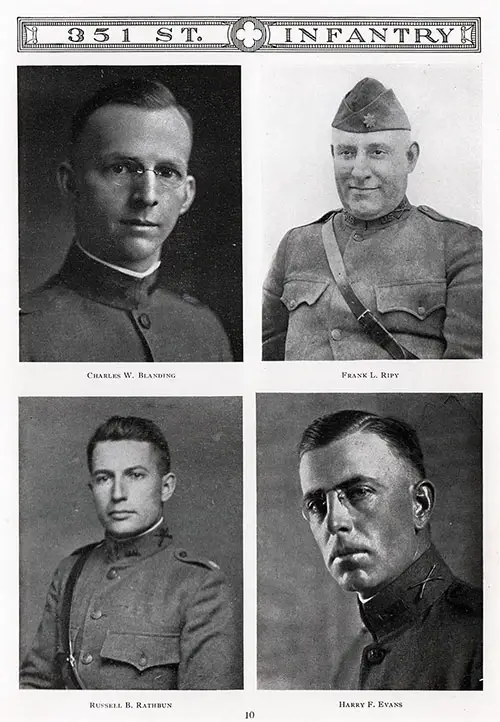 Roster of Field Officers, 351st Infantry, 88th Division, A.E.F.