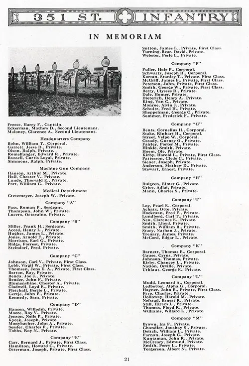 In Memoriam: The 351st Infantry