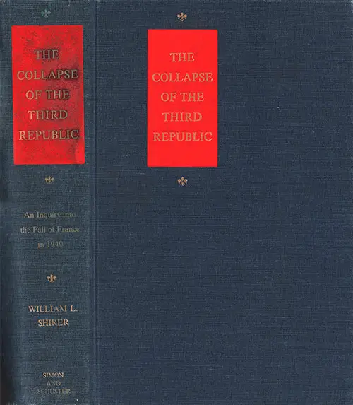 Front Cover, The Collapse of the Third Republic: An Inquiry into the Fall of France in 1940 by William L. Shirer, 1969.