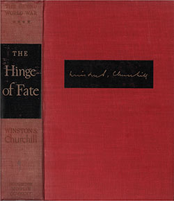 Front Cover, The Hinge of Fate, by Winston S. Churchill, 1950.