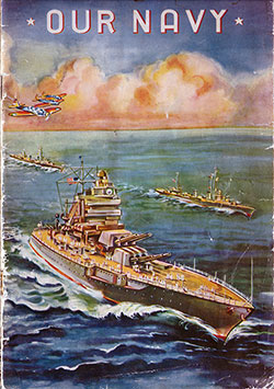 Front Cover, Our Navy: The United States Navy in 1945 Brochure.
