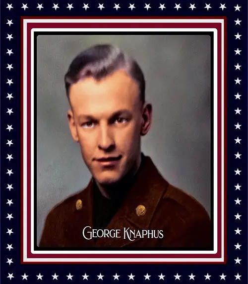 Private George Knaphus, United States Army, Company B of the 112th Infantry Division, circa 1943.