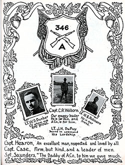 GGA Image ID # 133d41a380 Title Page for the Section on Company A, 346th Infantry, 87th Division of the AEF - 1919.