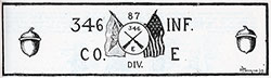 GGA Image ID # 13501b7489 Banner of Company "E" - 346th Infantry, 87th Division of the AEF.