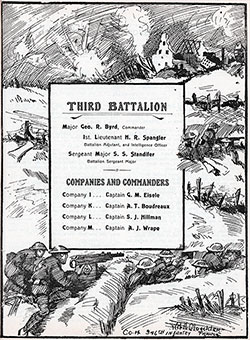 GGA Image ID # 1377b132cf Title Page for the Third Battalion Headquarters, 346th Infantry, 87th Division, AEF.